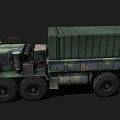 Military Camouflage Cargo Truck With Large Multi Wheel Design And Cargo Container