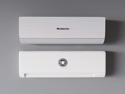 Two White Sleek Air Conditioner Fans Featuring Pioneer Brand And Round Logo Design 3d model