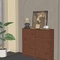 Modern Side Cabinet Bucket Cabinet 3d model