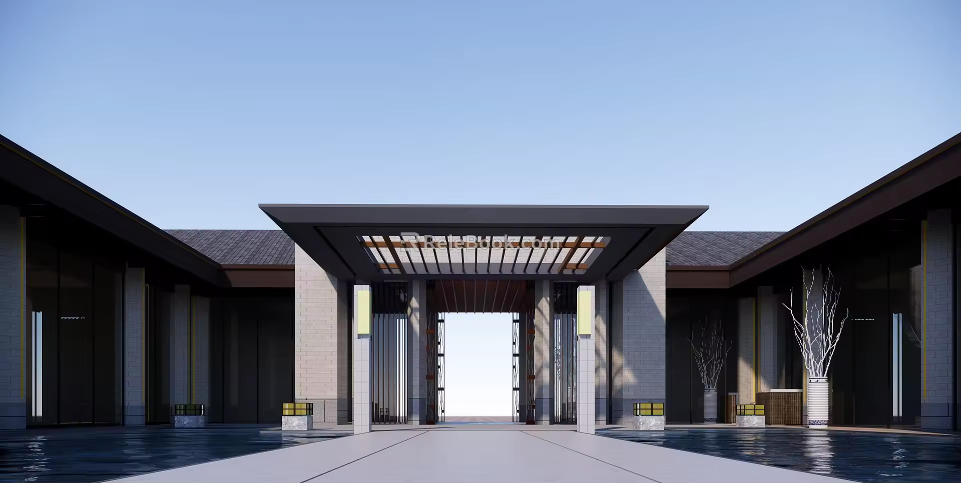 Modern Gate Simple Entrance Gate 3d model