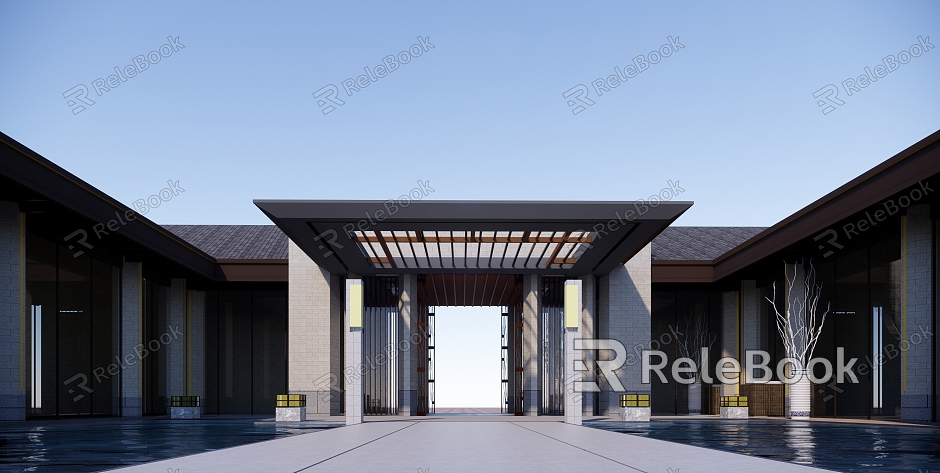 Modern Gate Simple Entrance Gate model