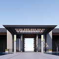 Modern Gate Simple Entrance Gate 3d model