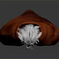 Fantasy Creature Character With White Hair Long Beard And Red Cloak