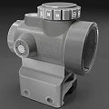 Tactical Weapon Sight Featuring Adjustable Control Knobs And Solid Mount Base Design