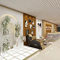 Modern Luxury Jewelry Store Interior With Glass Display Cases And Marble Counters