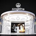 Mageline Mall Skincare Store With Transparent Glass Round Display And Products Showcase