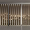 New Chinese Style Background Wall Grid Landscape Background Wall Landscape Background Screen Water Mountain Background Partition Landscape Wall Grid Background Wall 3d model