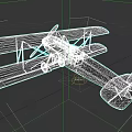 Camouflaged Military Biplane Weapon With Red White Blue Wing Stripes Marked L1 096 4