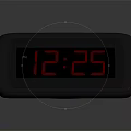 Sony Ericsson Black Digital Alarm Clock With Red Display And Sleek Surface Reflection 3d model