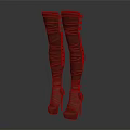 Brown Knee High Boots with Laced Design and High Heel for Fashionable Look