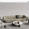 Modern Baxter Sofa Coffee Table Combo 3d model