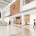 Modern Hospital Hall 3d model