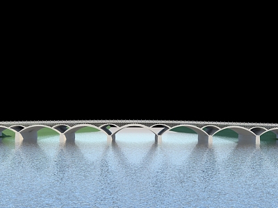 porous arch bridge 3d model