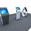 Modern Standing Touchscreen Kiosks With Various Stylish Designs And Interactive Display Screens
