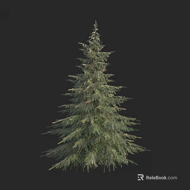 Elegant Tall Evergreen Arbor With Lush Green Foliage And Natural Growth 3d model 