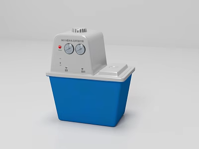 Blue Modern Storage Cabinet with Control Panel and Compact Design for Home Use 3d model