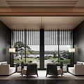 Modern Reception Area Lobby Rest Area Negotiation Area 3d model