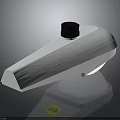 White Modern Container With Black Lid And Angular Geometric Design