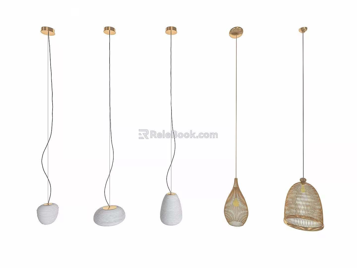 Modern chandelier simple bedside small chandelier 3d model