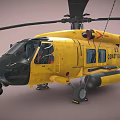 US Coast Guard Sikorsky MH-60T Jayhawk Rescue Helicopter with Cabin Interior Details