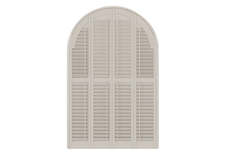 modern louver door arc louver door 3d model