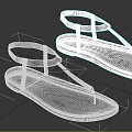 Black Flat Sandals With Thin Straps And Ankle Strap For Daily Casual Use