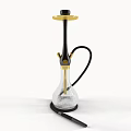 Stylish Table Lamp Featuring Gold Accent Black Stem And Clear Glass Base Modern Decor