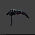 Tech Exhibition Hall Showcasing Futuristic Weapon With Intricate Black Red Metal Design