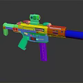 Multi Colored Toy Weapon With Aiming Scope And Vibrant Design For Kids Play