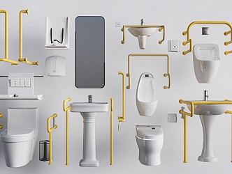 Accessible Toilet Accessible Facilities Accessible Toilet Facilities 3d model