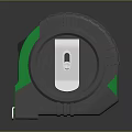 Professional Gray And Green Tape Measure With Metal Clip And Rubber Grip