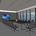 Meeting Room Meeting Tables and Chairs 3d model