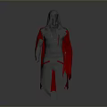 Stylish Gray And Red Hooded Robe As Cozy Daily Lifestyle Clothing Item