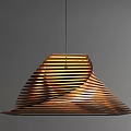 Modern Striped Pendant Lights With Warm Glow And Elegant Design For Interior Spaces
