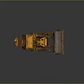 Heavy Duty Yellow Bulldozer With Metal Tracks And Large Front Blade