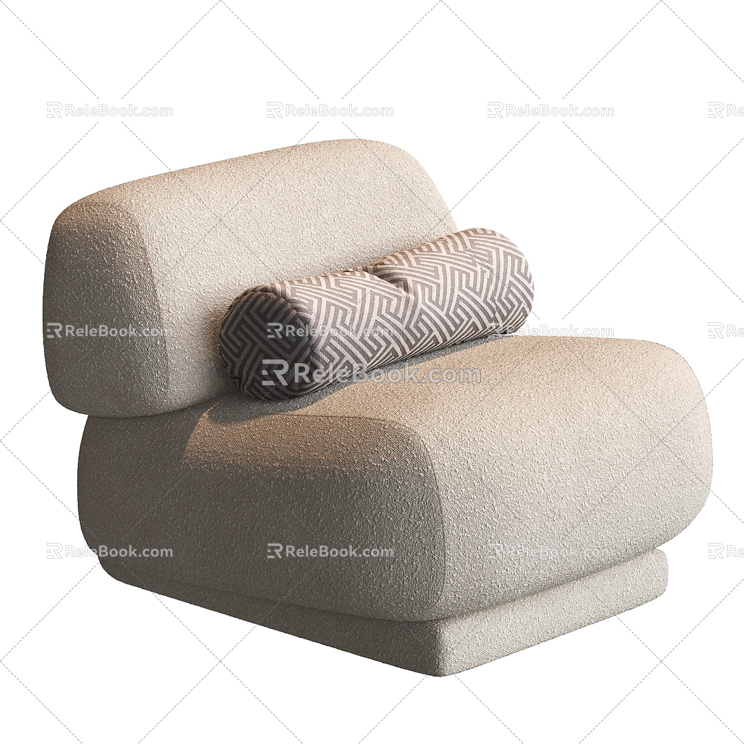 Modern Single Sofa Casual Sofa Single Chair 3d model