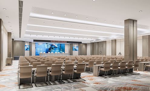 Modern conference hall large lecture hall 3d model