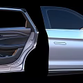 Detailed Car Door Panel With Exterior Side View And Modern Design Elements