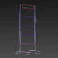 Modern Metal Display Shelf With Multiple Layers For Retail Product Showcase
