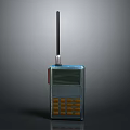Vintage Handheld Electronic Device With Long Antenna Display Screen And Keypad