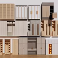 Various Modern Wooden Wardrobe Designs With Multiple Storage Styles And Solutions 3d model
