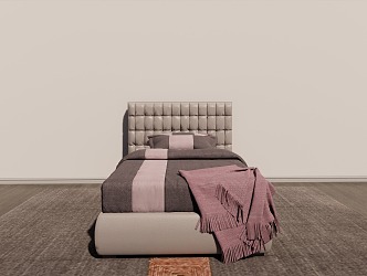 Modern Single Bed 3d model