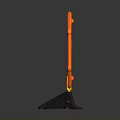 Orange Construction Safety Barrier With Plastic Panels And Stable Support Base