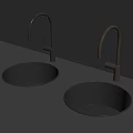 Modern wash basin embedded 3d model