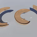 Modern Wooden Spiral Staircase Design With Curved Steps And Natural Light