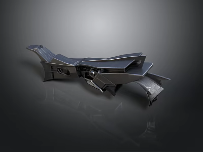 Space and Aerospace Futuristic 3D Model of Sleek Technological Spacecraft Component 3d model
