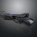 Space and Aerospace Futuristic 3D Model of Sleek Technological Spacecraft Component