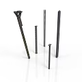 Industrial Metal Rods And Threaded Equipment With Various Lengths And Perforated Designs