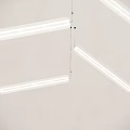 Modern Linear LED Chandelier With Sleek Design For Contemporary Ceiling Lighting 3d model