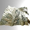 Snowy Mountain Range With Rocky Terrain And Scenic Alpine Lake View